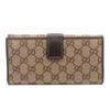 Used GUCCI Purse 245723 GG canvas/leather Brown beige W Hook Wallet