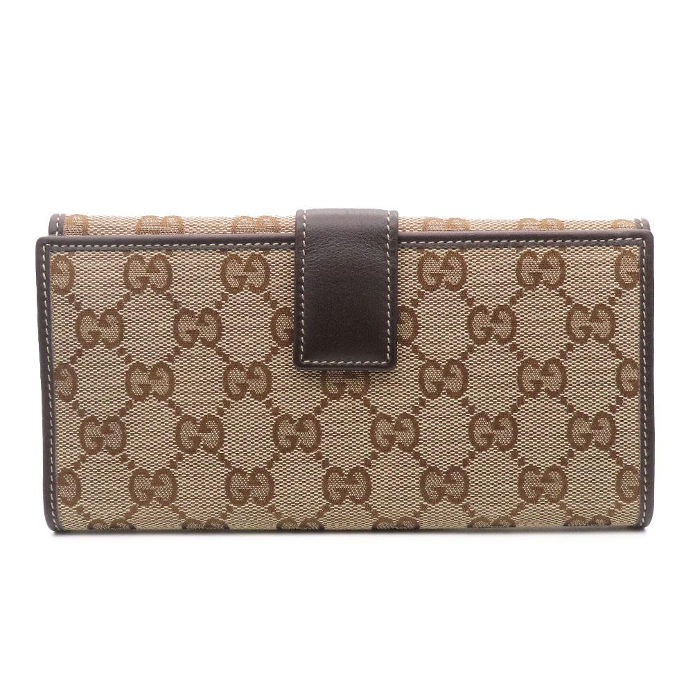 Used GUCCI Purse 245723 GG canvas/leather Brown beige W Hook Wallet