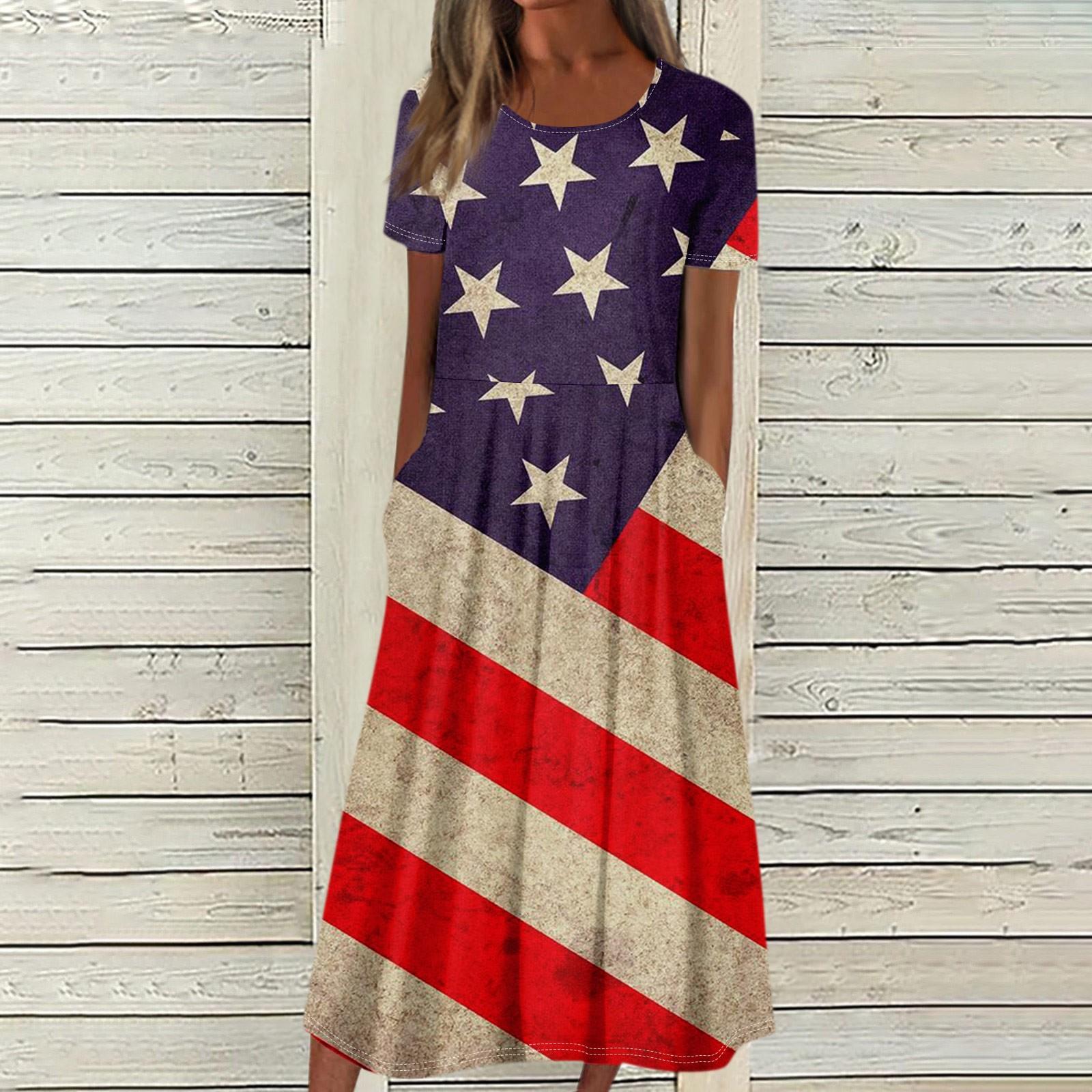 Женское летнее повседневное модное платье с коротким рукавом и карманом на День — фото 5