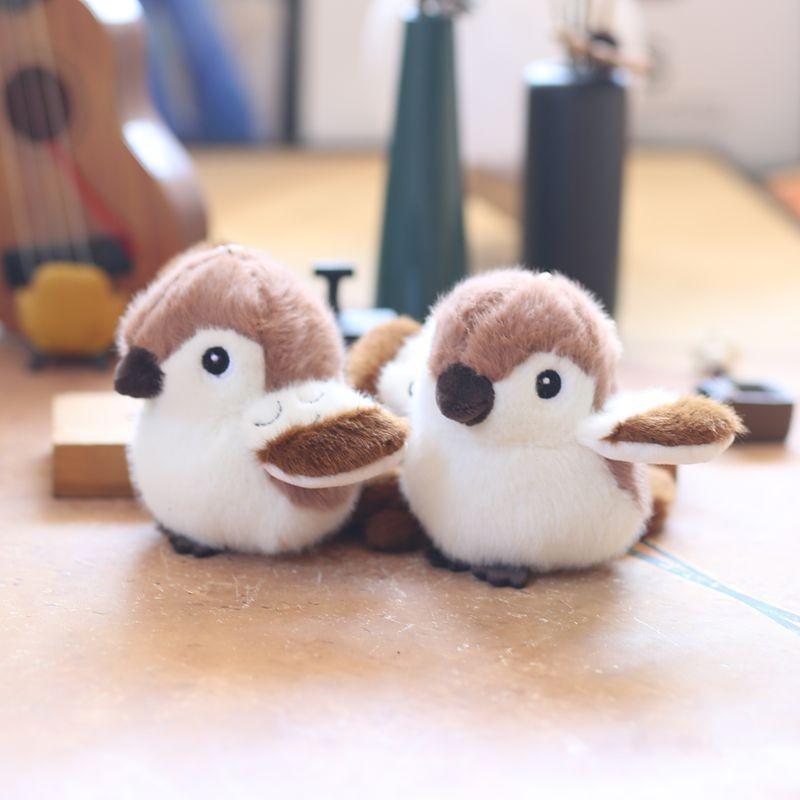 Delightful Miniature Bird Plush Toy Keychain Perfect For Bags And Soft Decor