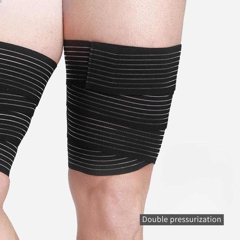 Sport-Kniebandage für Oberschenkelwurzelgurte, elastisches Kompressionsband für die Beine, selbstklebender elastischer Knie- und Beinschutz