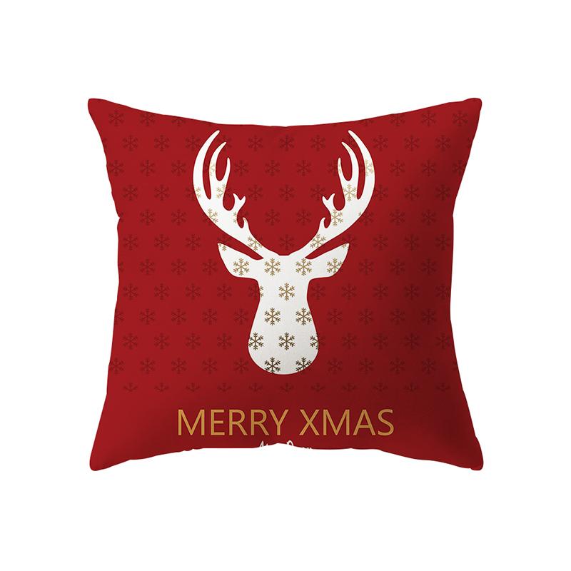Christmas Theme Christmas Decoration Printing Pattern Cushion Cover Home Living Room Sofa Decoration Pillow Pillow Cover