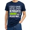 Big size summer For him tshirt Video Game Developer In Progress Please Wait Short Sleeve Relaxed Fit Crew Neck tops