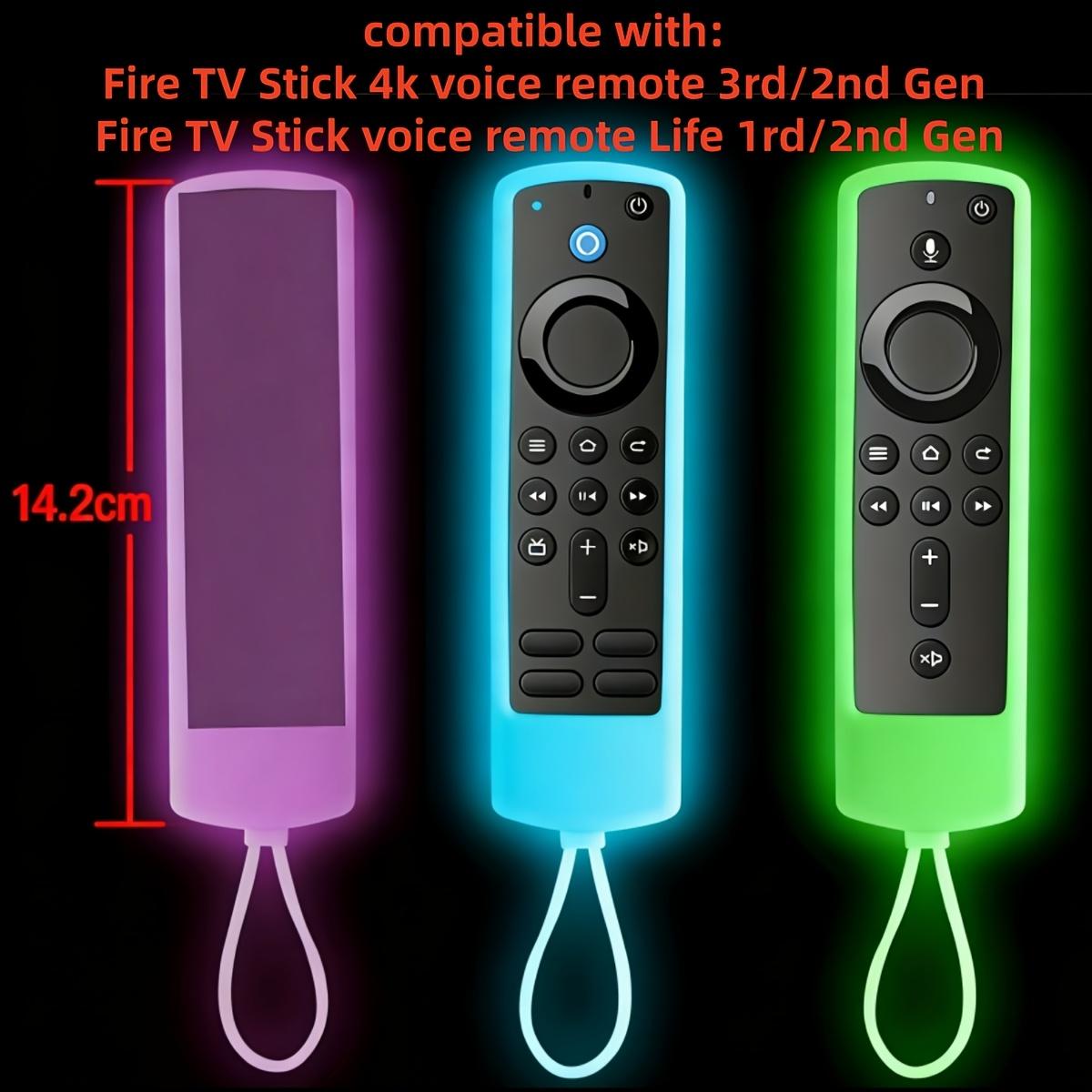 5.59in Glow Silicone Case for Fire TV Stick 4K Alexa Voice Remote, Protective Cover with Lanyard for Gaming United States