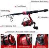 Telescopic Spinning Fishing Rod and Reel Combos Carbon Fiber 1.8m-2.4m with  Fishing Reel Set