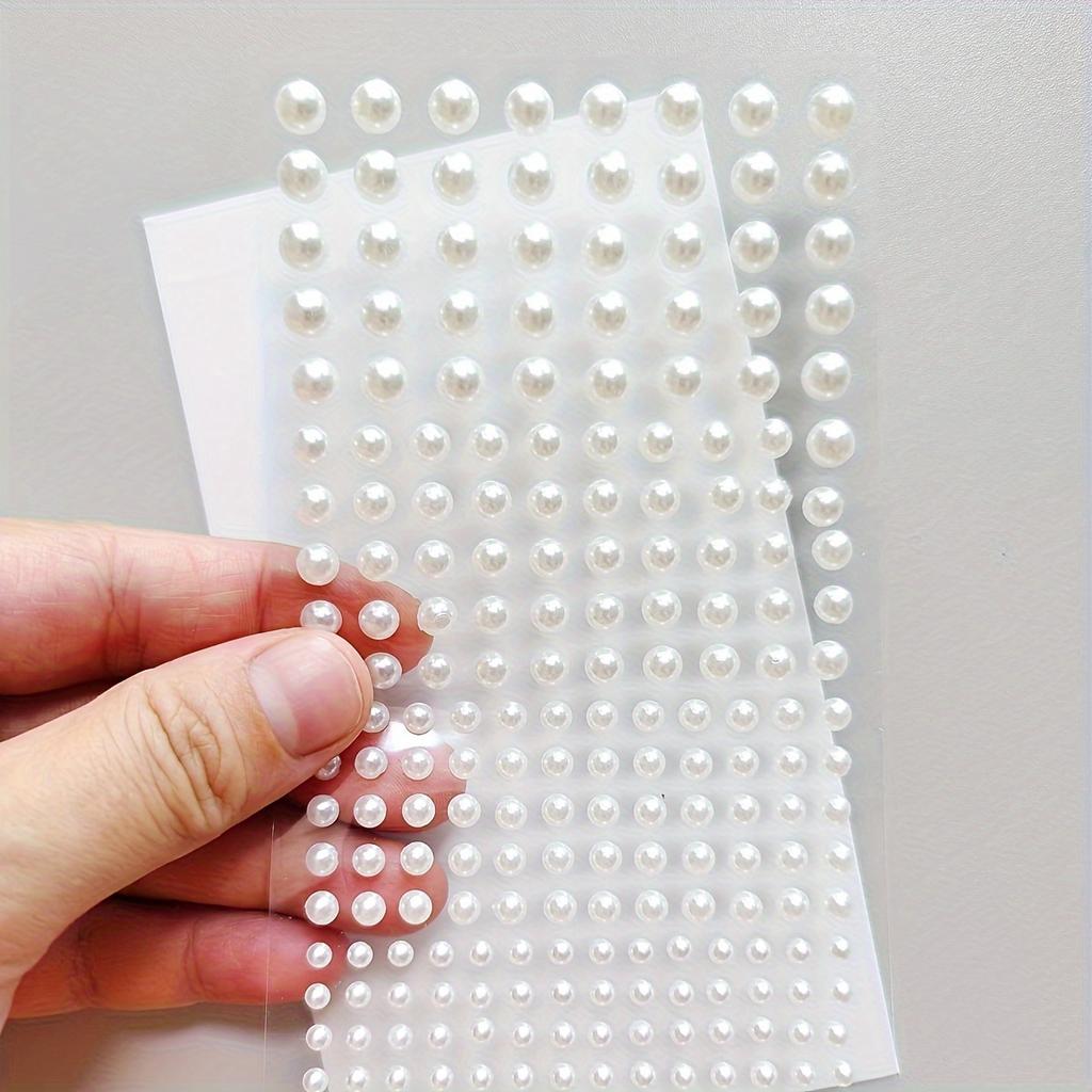 White ABS Plastic Pearl Stickers Versatile Craft Beads for Phone Cases, Albums, Water Bottles & Gift Decorations