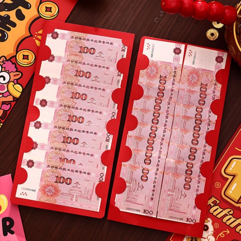 1Pcs Creative  Year Suprise Big Red Envelope Chinese Traditional Lucky Money Pouch Cartoon Year Of The Horse Red Packet