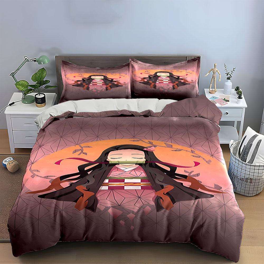 Stylized character with leaves. Bedding sets Duvet cover sets Duvet covers Pillowcases(1*Duvet Cover 2*Pillowcases without duvet insert)