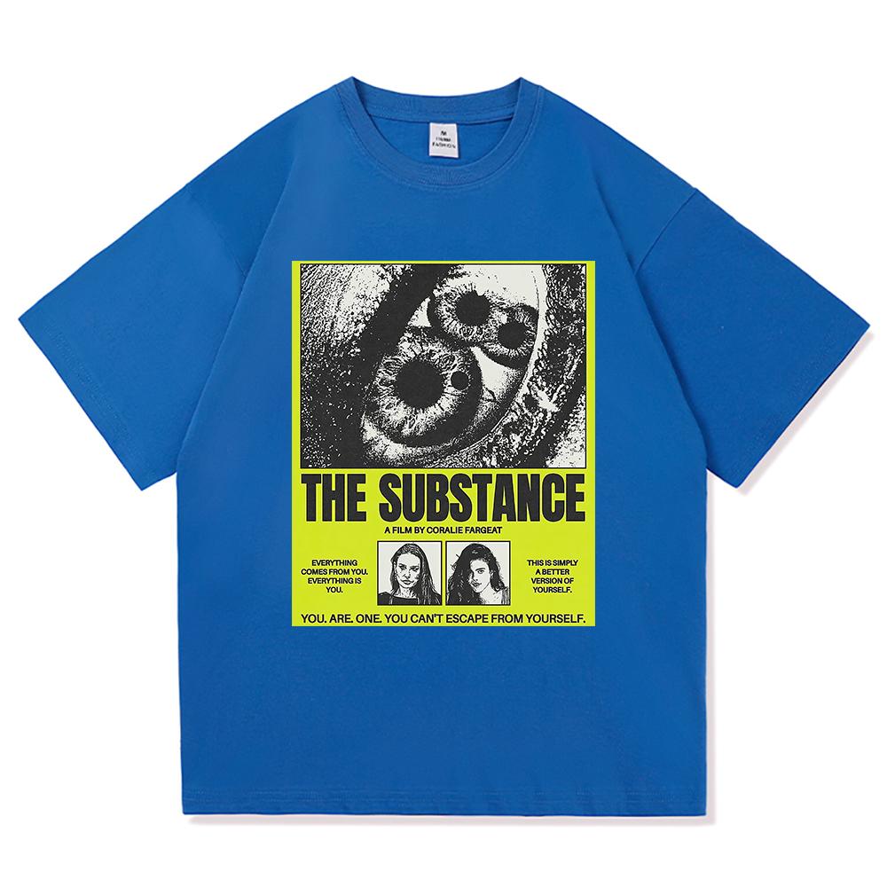 The Substance Movie 2024 T Shirts Men Harajuku Monstro Elisasue Tshirt Unisex High Quality Horror Style Vintage Cotton Tee Shirt