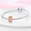 Charms Original Copper Plated Four-Leaf Clover Rose Gold Beads Fit Bracelet Diy Fine Gift Women Delicate Jewelry