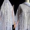 9MM Sequin Fabric Flash Perspective Performance Dance Dress Wedding Background Stage Decoration Designer Fabric 100x130cm