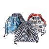 1Pc Japanese Style Drawstring Lunch Box Storage Bag For Travel Picnic Portable Easy Wash Bento Lunch Box Tote Pouch