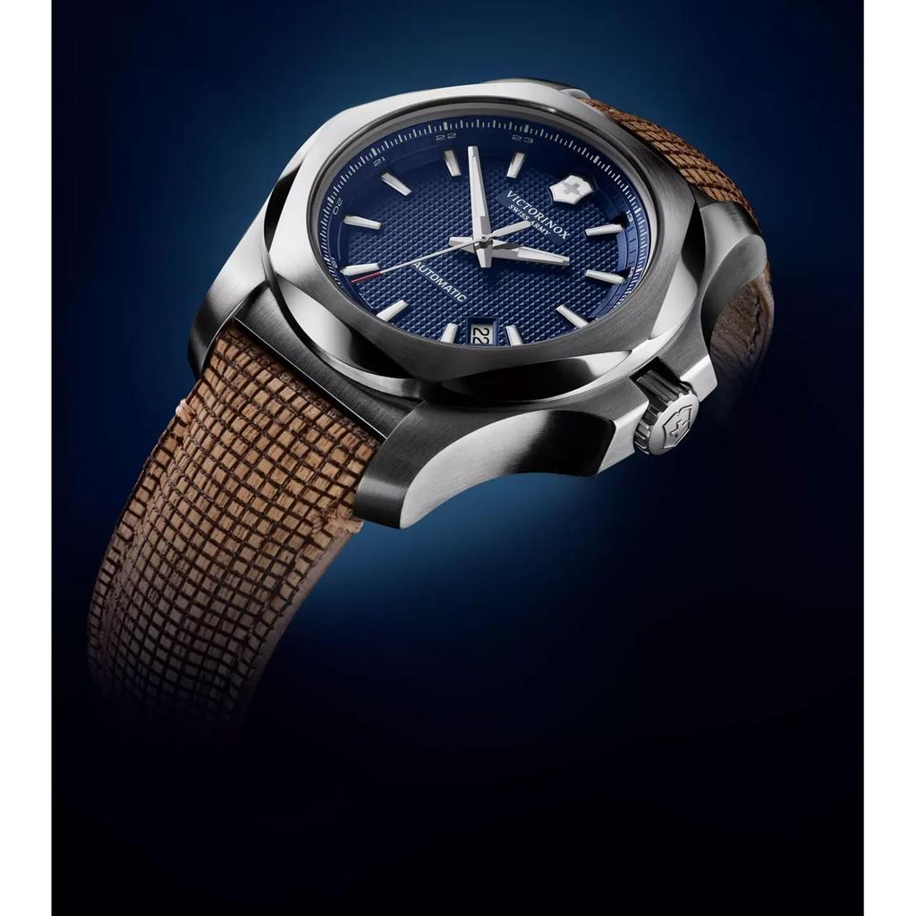 VICTORINOX Mechanical Automatic Watch with Stainless Steel Case Blue Dial and Wood Strap I.N.O.X. Men's (316L/Forged) [241834]