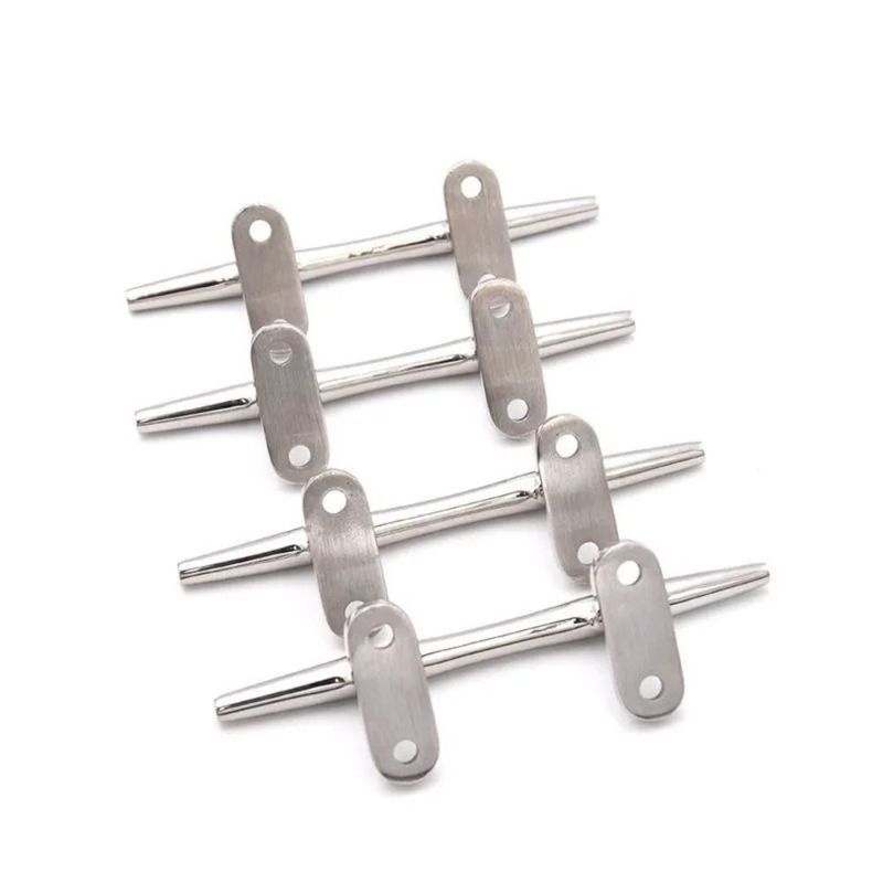 316 Stainless Steel Boat Dock Cleat Heavy Duty Silver Marine Rope Cleat 4/5/6/8/10/12 Inch Durable
