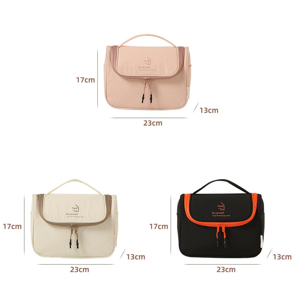 Makeup Bag With Hook And Waterresistant Nylon For Travel And Storage