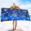 Snowman Microfiber Sand Free Beach Towel,Large Super Absorbent Lightweight Towel for Travel Pool Swimming Bath Christmas Xmas