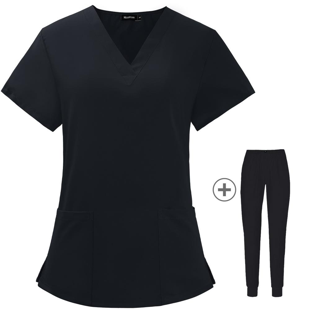 2025 Summer New Women Wear Scrub Suits Hospital Doctor Working Uniform Medical Surgical Multicolor Unisex Uniform Nurse Accessories