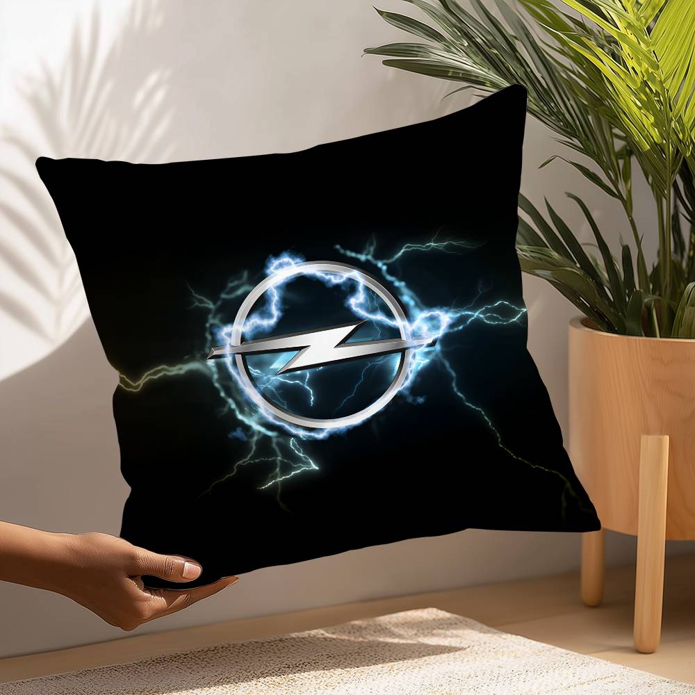 O-OpelsS Car Logo Pillow Case Plush Fabric Soft Pillowcase Double Sided Print Cushion Cover Household Gifts