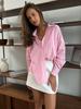 Women's Casual Striped Shirt Long Sleeve Button Down Blouse with Comfortable Fit