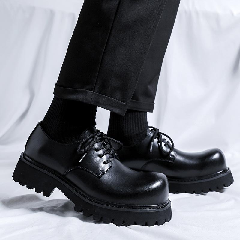 Autumn leather shoes men's high-end big head formal wear business design hair stylist low-top Martin boots 1024-R