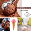 Thickened Stainless Steel Ice Cream Scoop with Trigger Fruit Baller Measuring Spoon for Baking Fruit Cookie Dough Cupcake