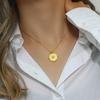 MamacitaSlay 316L Stainless Steel Vintage Sun Pendant Necklace 18K Gold Plated Waterproof Jewelry For Women Trend Necklace