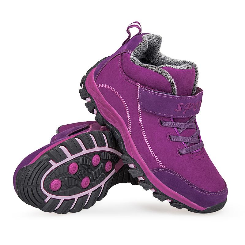 Zimní sněhule pro muže zahřejí Bavlněné boty Outdoorové turistické boty Plyšové teplé vysoké kotníkové boty Mužské tenisky