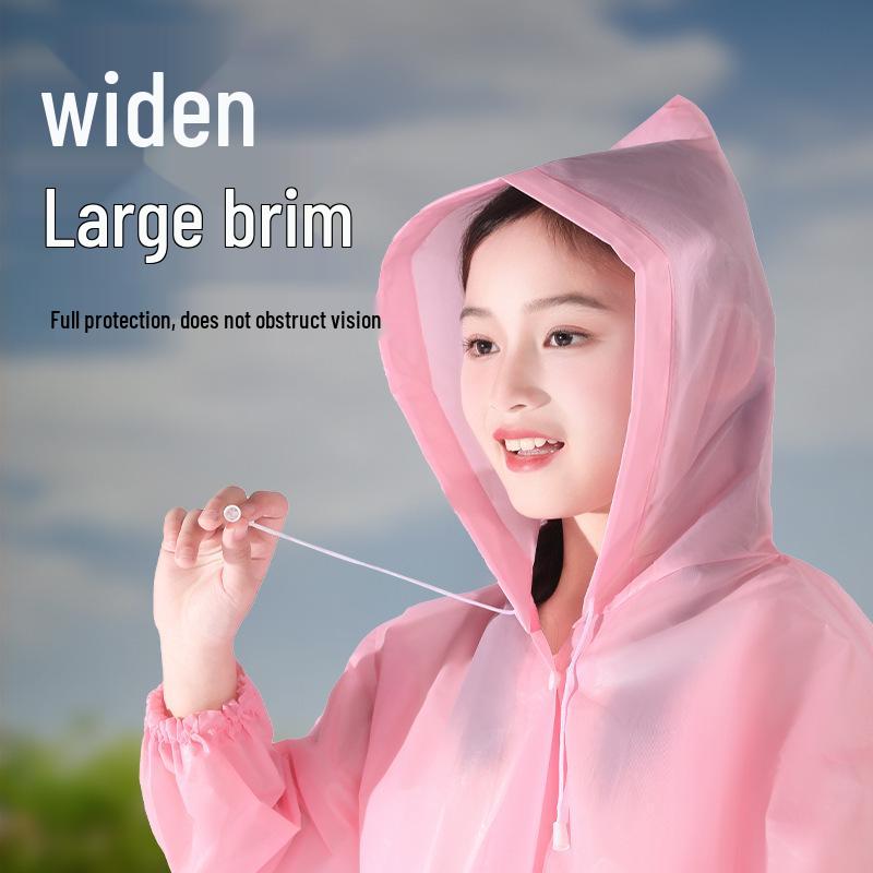Children's Transparent Long Rain Poncho with Backpack Cover - Thickened and Storm-Proof for School Use