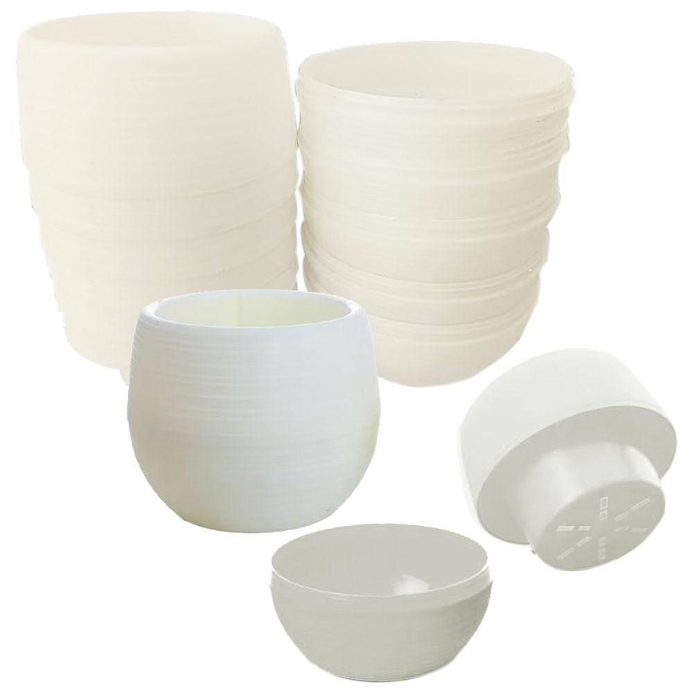 

5-10 шт. Пластиковый цветочный горшок для суккулентных растений, круглый двухслойный маленький цветочный горшок, украшение для домашнего офиса и рабочего стола 5pcs