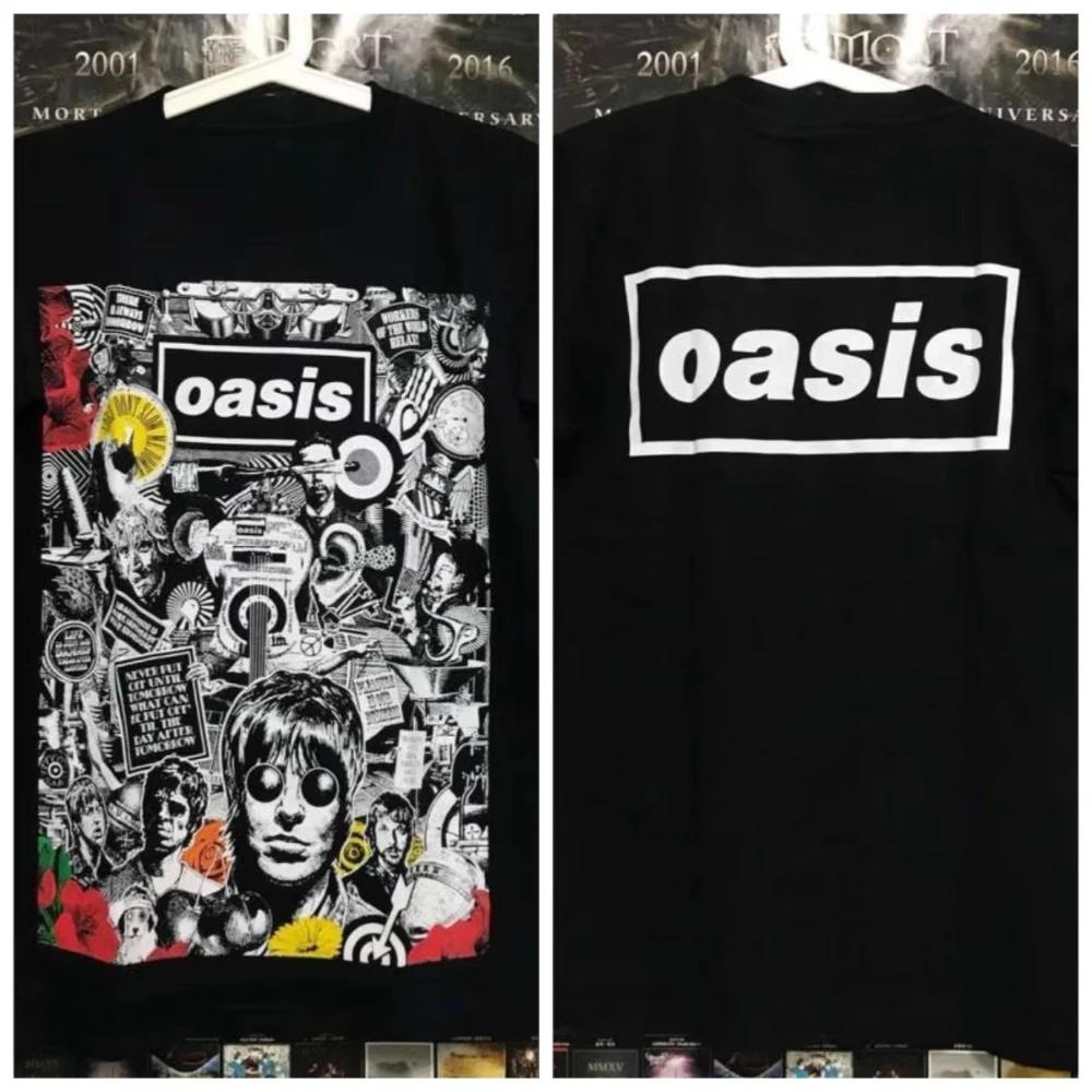 

OASIS Oasis Band Thailand Imported Cotton Men s and Women s Printed Rock Cotton Summer Casual Sports Short Sleeve Unisex T-Shirt 4XL