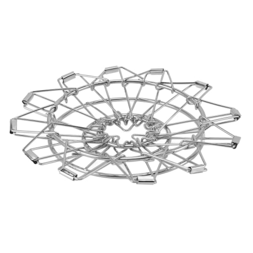 Stainless Steel Foldable Portable Coffee Cone Dripper Filter Holder for Camping and Outdoor Use (Silver)