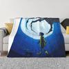 Coraline Doll Movie Blanket 3D Print Soft Flannel Fleece Warm Throw Blankets for Office Bed Couch Bedspreads Chibi Horror