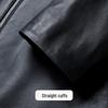 Men's Genuine Sheepskin Leather Windproof Lapel Jacket