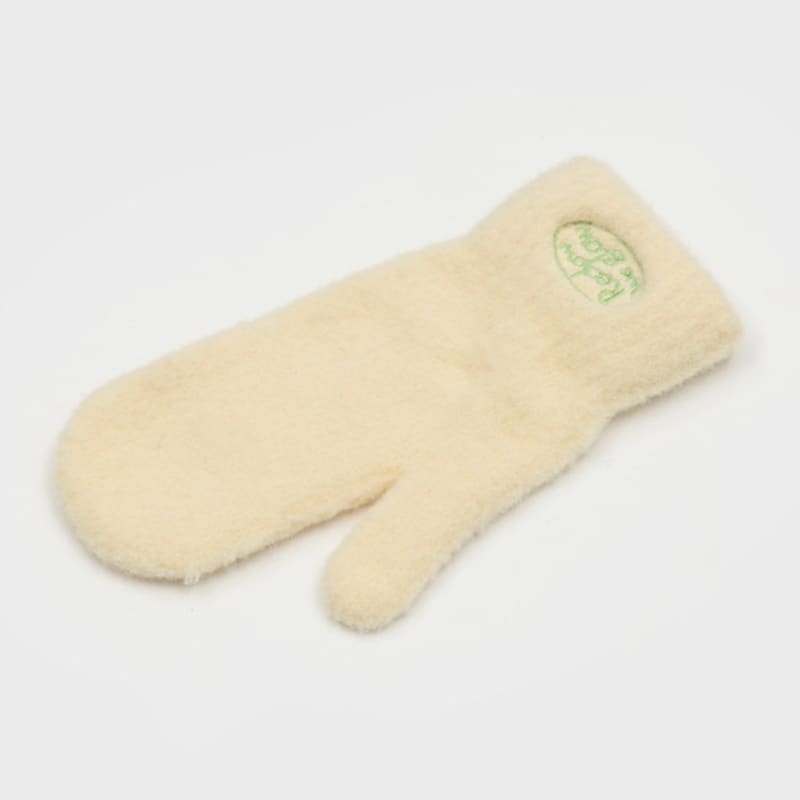 RECLOW FLUFFY LOGO MITTEN GLOVE LEMON