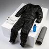 Pvc Sauna Suit Sweatenhancing Fitness Set For Men And Women With Polyester Fabric
