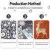 DIY Pearl Diamond Art Painting Kits for Adults and Beginners, Elegant Deer Sparkling Painting Craft Home Wall Decor Handmade Gift