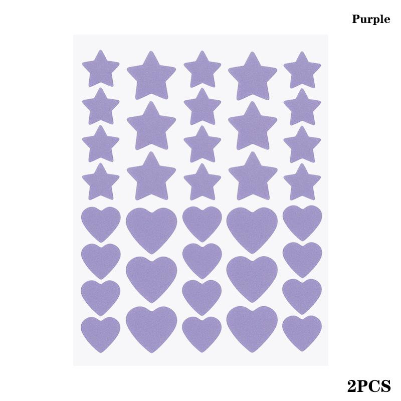 72/80 Pièces Coloré Mignon Étoile Forme de Cœur Autocollant Traitement Acné Invisible Couvre Acné Patch Bouton Soin de la Peau