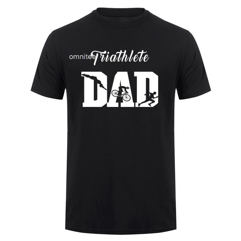 Funny Triathlon Design for Unisex Dad Swim Bike Run Triathletes TShirt Graphic Cotton Streetwear Short Sleeve Gift T Shirts HJ015