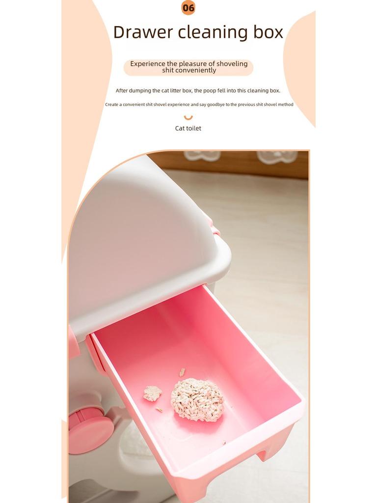 Leyoupai Semi-Automatic Oversized Cat Litter Box, Semi-Enclosed Design