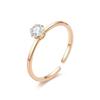 Light luxury style, open zircon titanium steel ring, non-fading temperament women's ring hand jewelry
