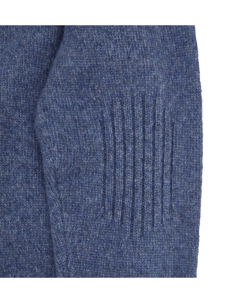 MEA Alpaca High Neck Knit Zip [Melange Blue]