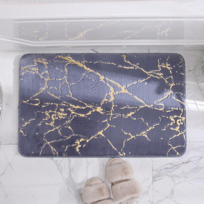 Faux Rabbit Hair Bathroom Mat Bath Carpets Modern Home Floor Rugs for Living Room Bedroom Toilet Bathtub Side Foot Pad Anti-skid