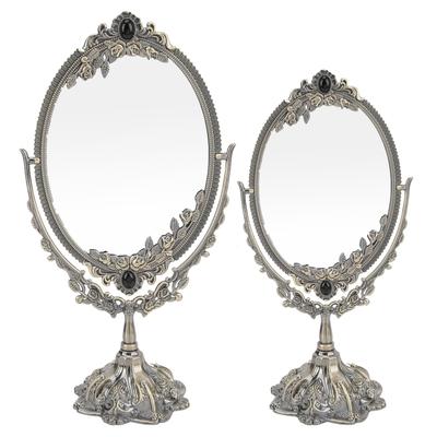 Makyaj Aynası Avrupa Tarzı Metal Retro Çift Taraflı Ayna Banyo Yatak Odası Giyinme Odası için