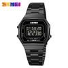 SKMEI 1647 Men Reloj Hombre Retro LED Digital Male Watches Casual Simple Mens Wristwatches Stainless Steel Band Waterproof Watch