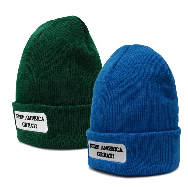 Trump Winter Beanie Hat Keep America Great Knit Beanie Warm Ski Cap Unisex Hats