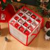 1pc Christmas Ornament Storage Box With 64 Compartments, Snowflake Christmas Ball Storage Containers With Zippered