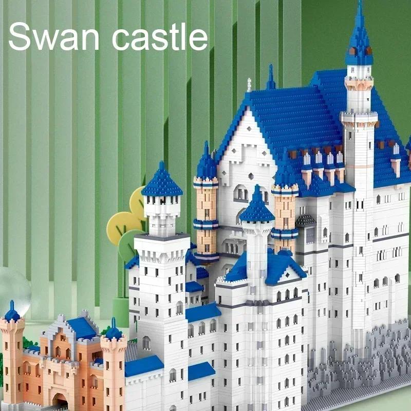 11810 STÜCKE Mini City Schwanensteinburg Bausteine Weltberühmte Architektur Steine Lernspielzeug für Kinder Geschenke