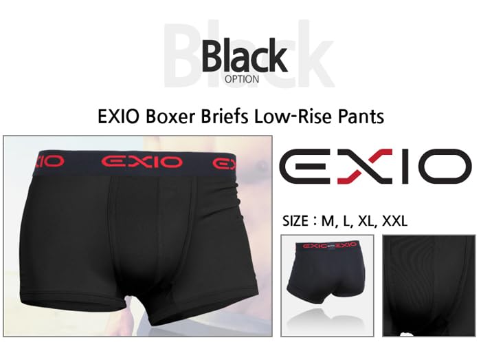 Exio Functional Underwear Front Closure Boxer Sizes 8 All Size M Men's 4-Piece Set, Antibacterial, Odor-Resistant, Moisture-Wicking, Quick-Drying,
