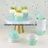 Blue High-Temp Resistant Lace Cupcake Cups for Baking and Dessert Trays