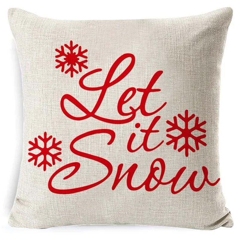 45CM Christmas Pillow Case Cushion Cover 2023 Christmas Decoration Red Gift Home Decoration Happy New Year Christmas Supplies